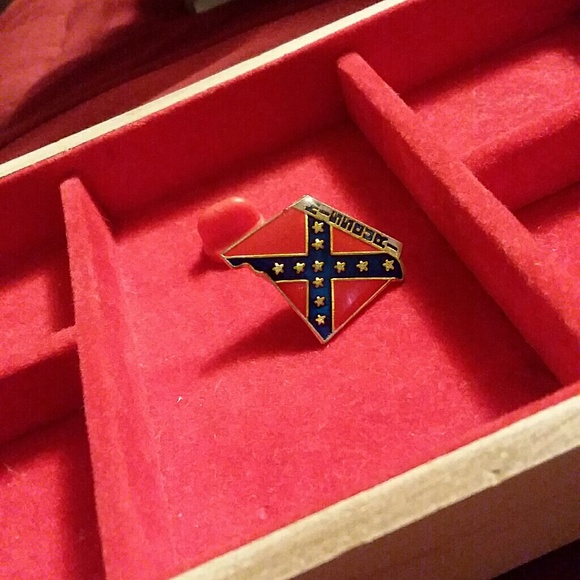 vintage accessories missouri shape confederate flag pin poshmark